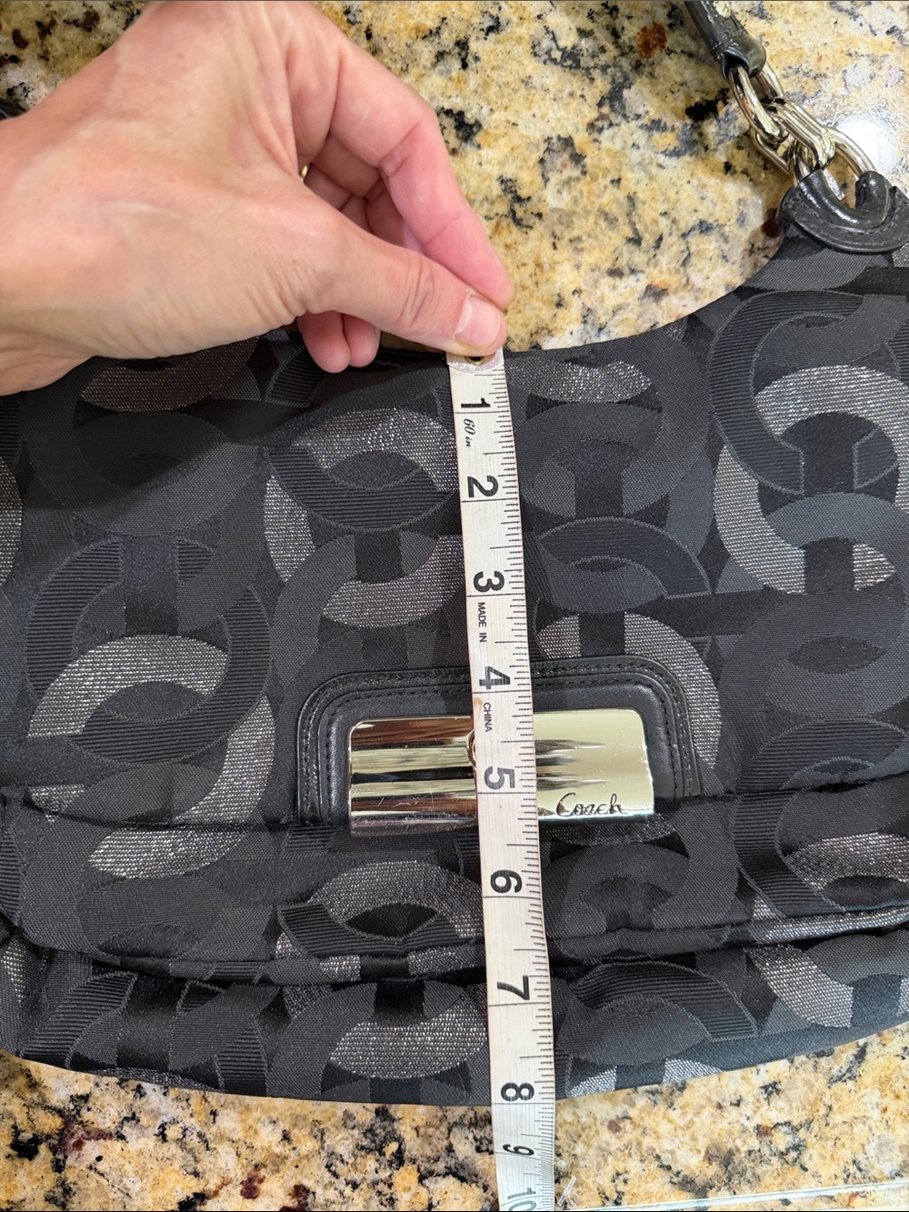 Coach Kristin Op Art Signature Hobo - Picture 8 of 9